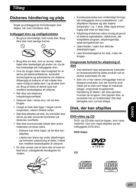 Pioneer AVIC-F940BT - User manual - danois, finnois, su&eacute;dois