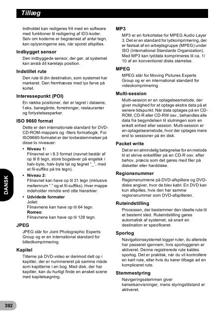 Pioneer AVIC-F940BT - User manual - danois, finnois, su&eacute;dois