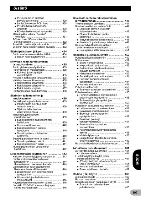 Pioneer AVIC-F940BT - User manual - danois, finnois, su&eacute;dois