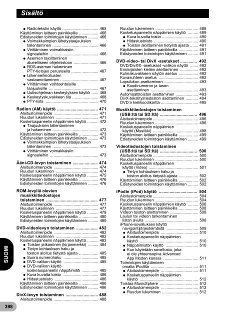 Pioneer AVIC-F940BT - User manual - danois, finnois, su&eacute;dois