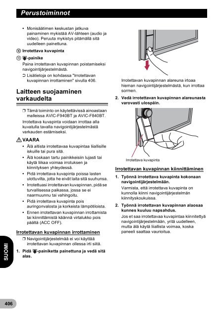 Pioneer AVIC-F940BT - User manual - danois, finnois, su&eacute;dois