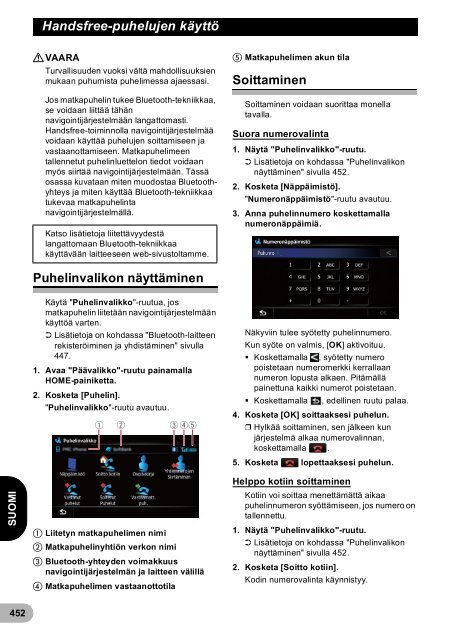 Pioneer AVIC-F940BT - User manual - danois, finnois, su&eacute;dois