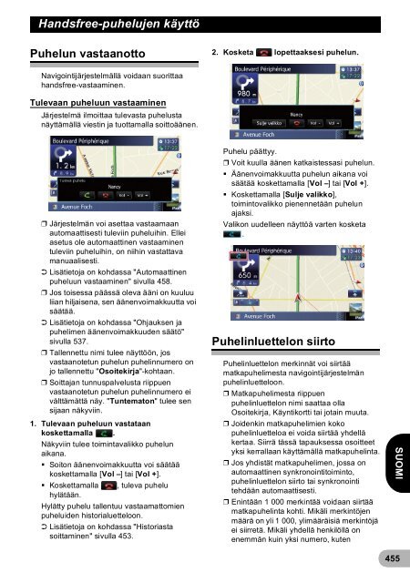 Pioneer AVIC-F940BT - User manual - danois, finnois, su&eacute;dois