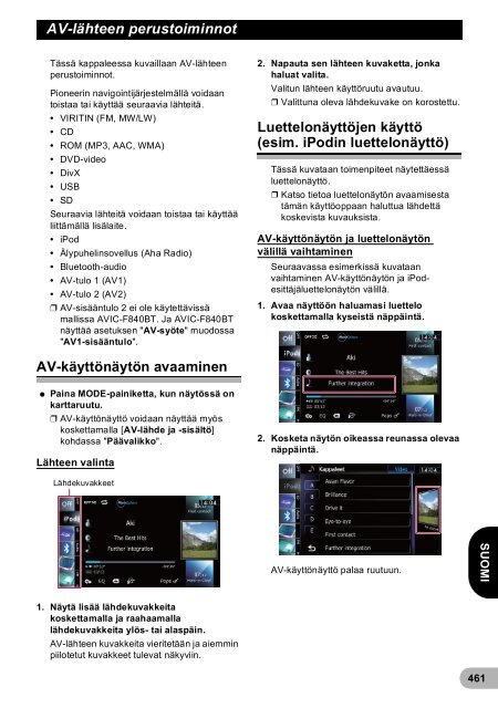 Pioneer AVIC-F940BT - User manual - danois, finnois, su&eacute;dois