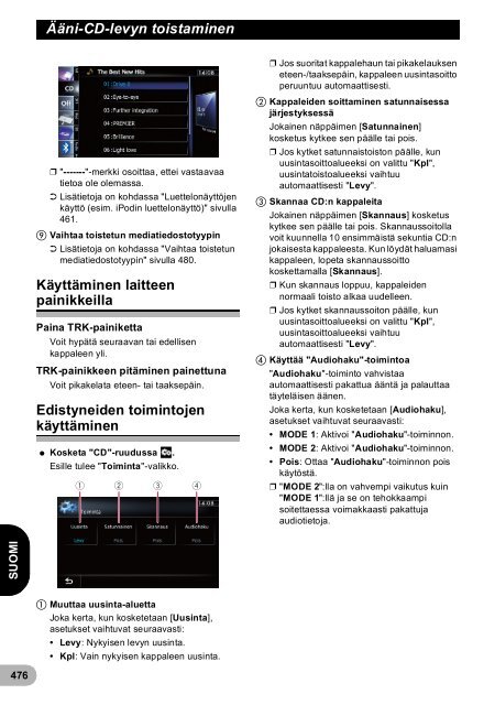 Pioneer AVIC-F940BT - User manual - danois, finnois, su&eacute;dois