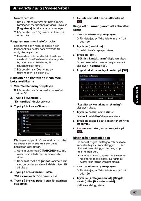 Pioneer AVIC-F940BT - User manual - danois, finnois, su&eacute;dois