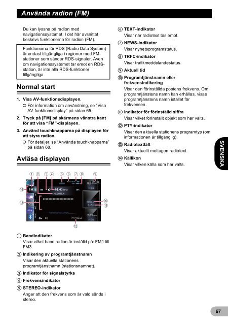 Pioneer AVIC-F940BT - User manual - danois, finnois, su&eacute;dois