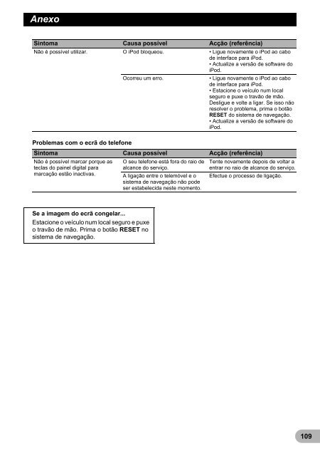 Pioneer AVIC-F310BT - User manual - portugais