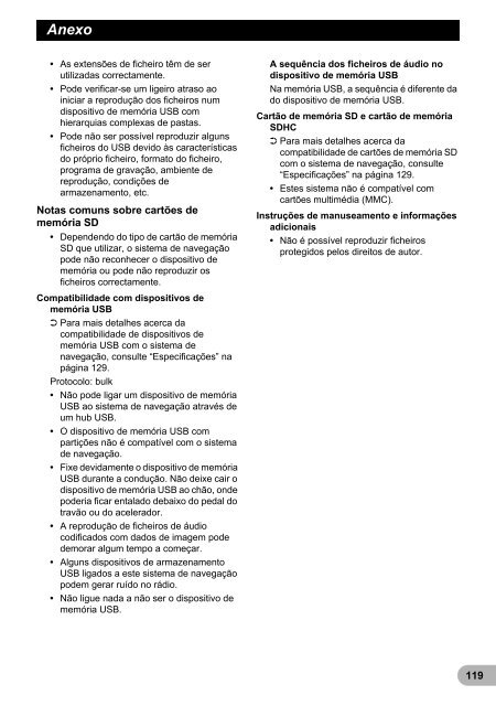 Pioneer AVIC-F310BT - User manual - portugais