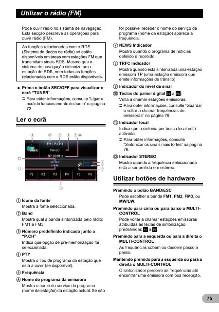 Pioneer AVIC-F310BT - User manual - portugais