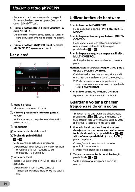 Pioneer AVIC-F310BT - User manual - portugais