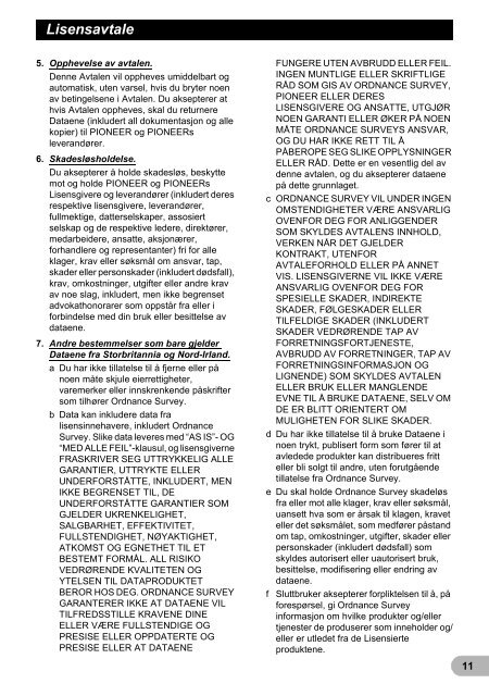 Pioneer AVIC-F310BT - Addendum - norv&eacute;gien