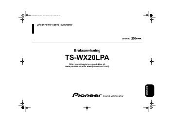 Pioneer TS-WX20LPA - User manual - suÃ©dois