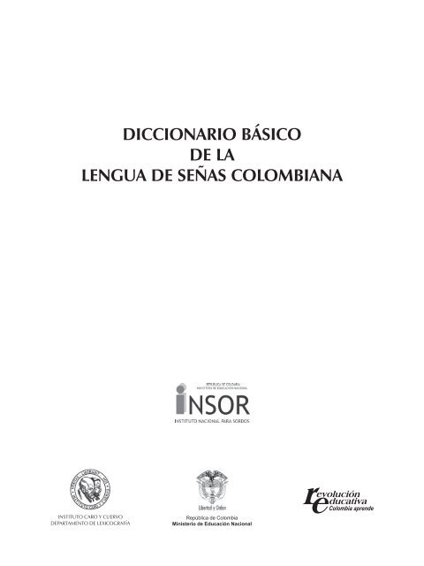 Diccionario Basico De La Lengua De Senas Colombiana