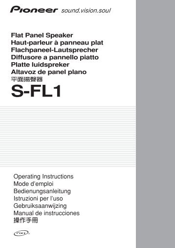 Pioneer S-FL1 - User manual - allemand, anglais, espagnol, franÃ§ais, italien, nÃ©erlandais