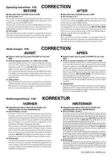 Pioneer CDJ-1000 - User manual - allemand, anglais, franÃ§ais