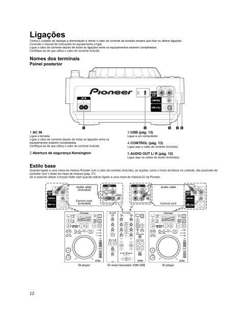 Pioneer CDJ-350 - User manual - portugais
