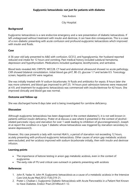 Case Report ABSTRACTS