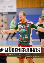 Hallenheft #MüdenerJungs 6. Ausgabe