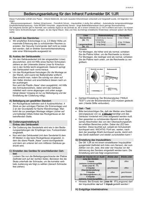 Bedienungsanleitung f. SK 1/JR (NEU) - hütter willy kg