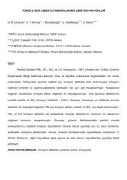 türkiye'deki çimento fabrikalarının emisyon faktörleri