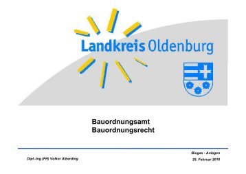 Biogas-Anlagen Bauordnungsrecht - Landkreis Oldenburg