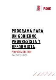 PROGRAMA PARA UN GOBIERNO PROGRESISTA Y REFORMISTA