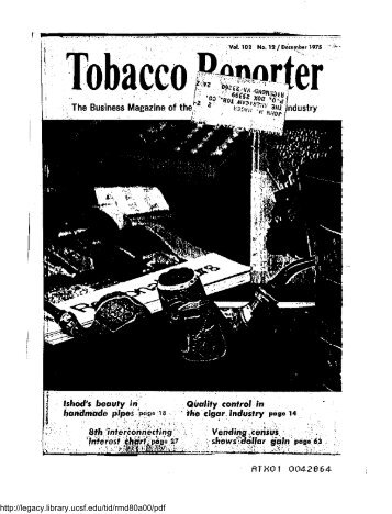 I,shod's beauty in Quality control in - Legacy Tobacco Documents ...