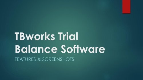 TBworks Trial Balance Software