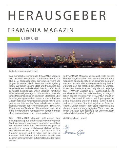 Framania Magazin Ausgabe Februar  2016