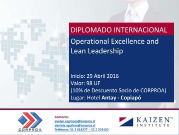 DIPLOMADO INTERNACIONAL Operational Excellence and Lean Leadership