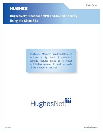 HughesNet® Broadband VPN End-to-End Security Using the  Cisco ...