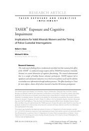 TASER Exposure and Cognitive Impairment