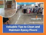 Expert Tips to Clean and Maintain Epoxy Floors