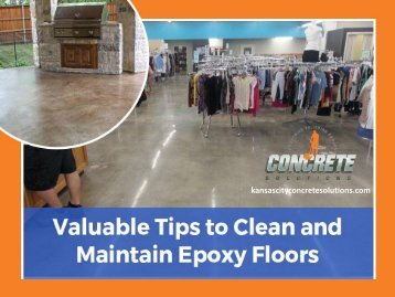 Expert Tips to Clean and Maintain Epoxy Floors