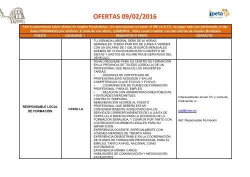 OFERTAS 09/02/2016