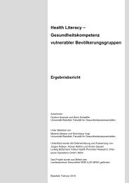 Gesundheitskompetenz vulnerabler Bevölkerungsgruppen