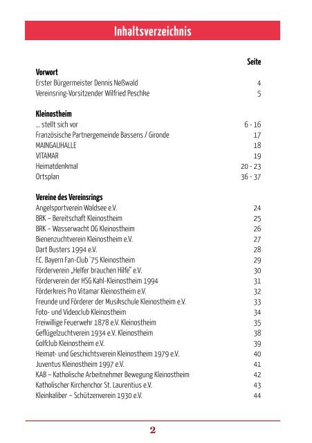 Orts- & Vereinsbroschüre Kleinostheim 2016