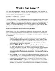 What is Oral Surgery?