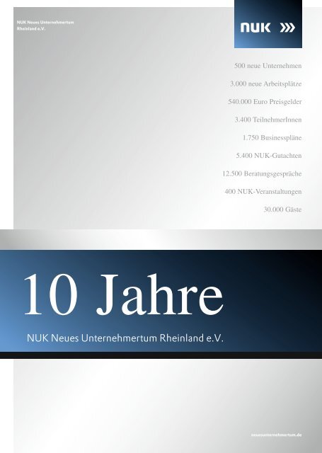 10 Jahre NUK - NUK Neues Unternehmertum Rheinland