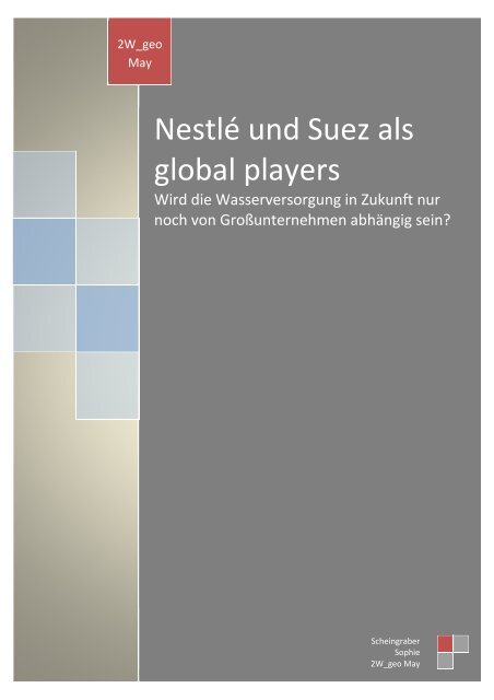 Nestlé und Suez als global players