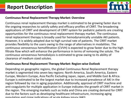 Continuous Renal Replacement Therapy Market