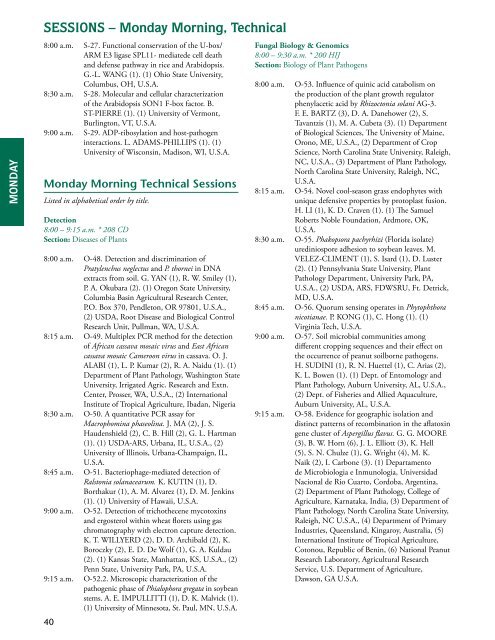 See the program book (PDF) - American Phytopathological Society