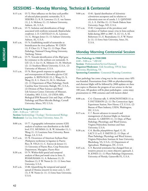 See the program book (PDF) - American Phytopathological Society