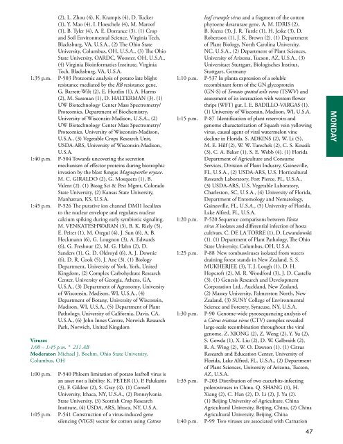 See the program book (PDF) - American Phytopathological Society