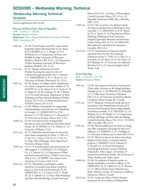 See the program book (PDF) - American Phytopathological Society