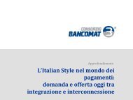 Bancomat - L'Italian Style nel mondo dei pagamenti: domanda e offerta tra integrazione e interconnessione