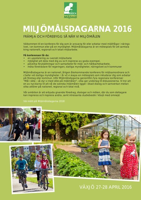 MILJÖMÅLSDAGARNA 2016