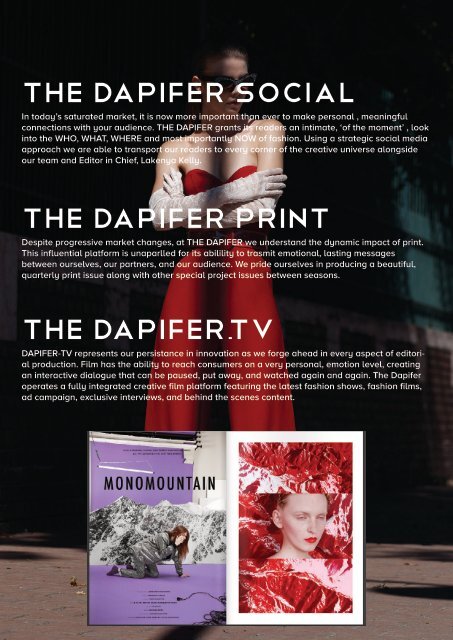 The Dapifer 2016 Media Kit