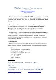 BLANCHAR - Procuradores en Barcelona / Spain - blancharprocurador.com 